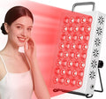 AearKing Red Light Therapy for Face and Body, 660nm & 850nm Near Infrared Red Light Therapy Panel with Adjustable Stand, Portable Dual Chip LED Red Light Therapy Lamp with Timer & 5 Brightness Levels