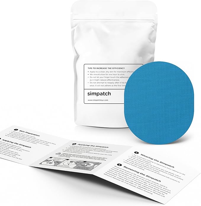 SIMPATCH Universal Adhesive Patch (25-Pack) – Waterproof Adhesive, CGM Patches (Blue)