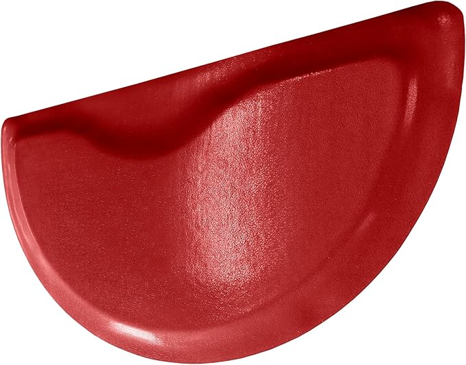Rhino Mats, Rhino Hide Salon Mat, Non-Slip Standing Cushioned Comfort Anti-Fatigue Mat for Salon, Barbershop, or Spa (Red, Semi-Circle 3' x 3.5' x 1/2")