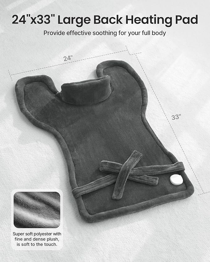 RENPHO Mothers Day Gifts, Electric Heating Pad - 6 Heat Levels for Neck, Shoulder, and Back, Weighted Pad for Snug Fit - Machine Washable, ETL Safety Certified for Cold Nights and Winter, FSA Eligible