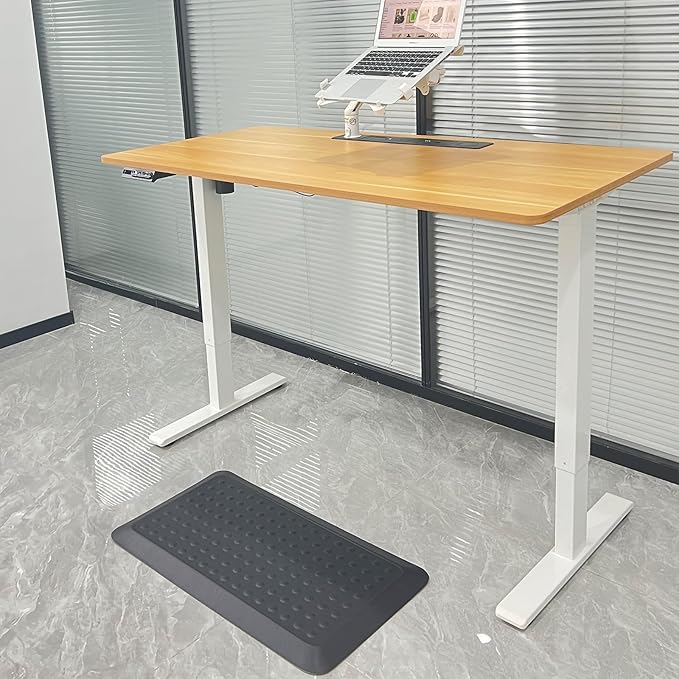 1" Extra Thick Anti Fatigue Kitchen Floor Mat Comfort Standing Mat 17'' x 30'', Office Standing Desk Mat, Kitchen Rug, Massage Points Comfort Mat, 140D high Density PU Foam (Black)
