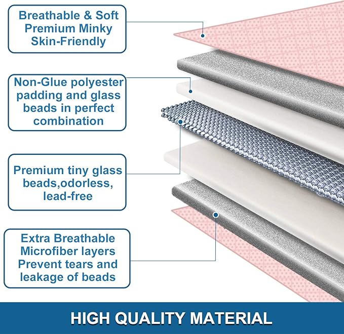 Weighted Blanket Twin 15lbs for Adult(48"×78",Pink) Breathable Soft Minky Weighted Throw Blanket for All Season,Heavy Blanket with Premium Glass Beads