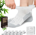 Diabetic Socks for Men,4 & 6 Pairs Low Cut Bamboo Viscose Wide Mens Diabetic Socks Size 9-11 10-13