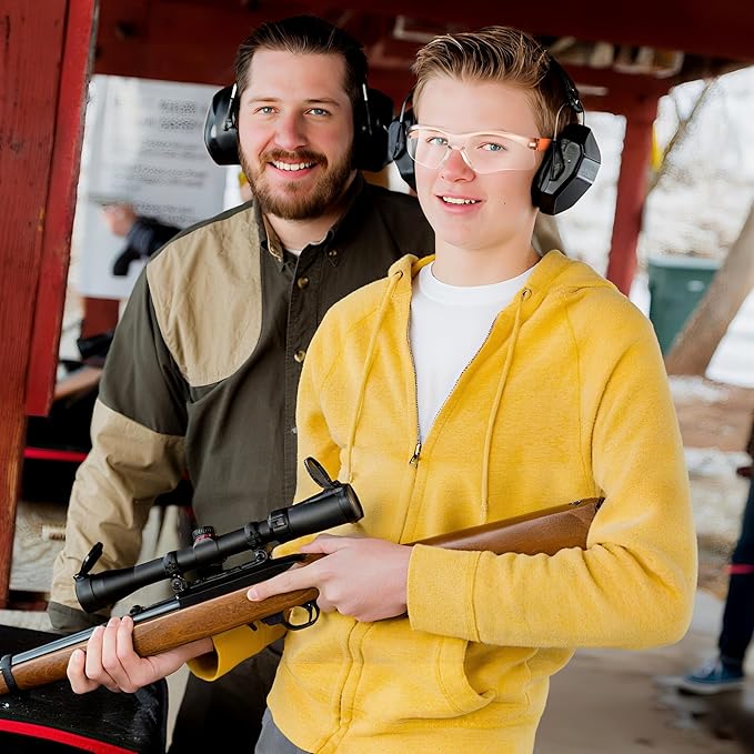 Shooting Glasses for Youth & Small Face Adults - Anti-Fog ANSI Z87.1 Certified Teens Range Shooting Eye Protection