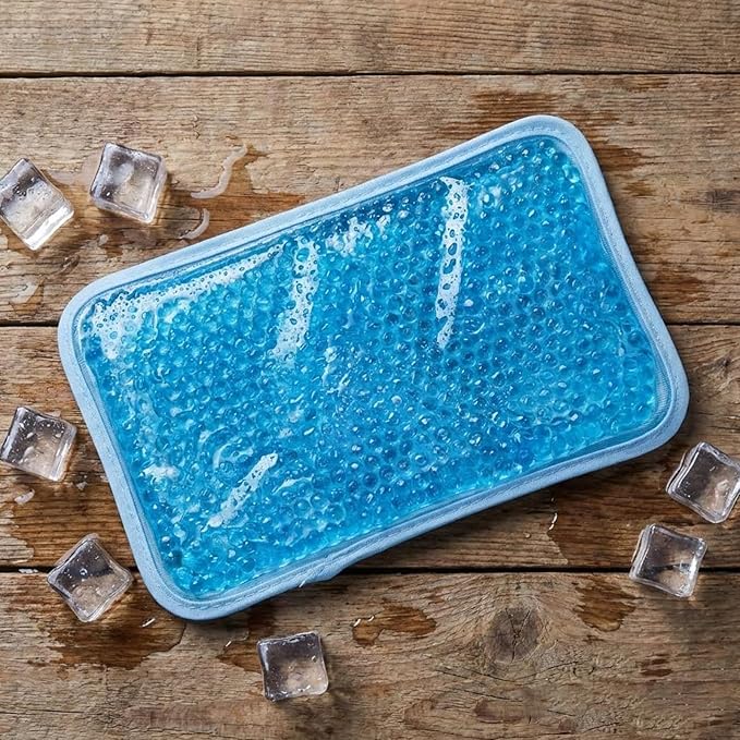 Ice Pack with Strap – Flexible Gel Pack for Targeted Hot & Cold Therapy, Gel Bead Ice Pack for Knee Shoulder Back or Wisdom Tooth Support, Ice Packs for Injuries Portable Compress (1 Pack)