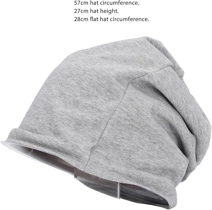 Eujgoov EMF Protection Shielding Beanie for Men Women Radiation Blocker Hat with Adjustable Fit, Light Gray