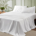 Bedsure Full Size Bed Sheets - 4 Pieces Soft Full Sheet Set - Breathable & Cooling - Hotel Luxury - Easy Care Polyester Microfiber Bedding for Women, Men, White