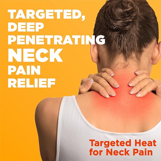 ThermaCare Heat Wraps for Neck & Shoulder Pain Relief - Portable Adhesive Heating Pads with 16-Hour Therapeutic Heat - Drug-Free Muscle & Joint Soothing Patches (5-Count)