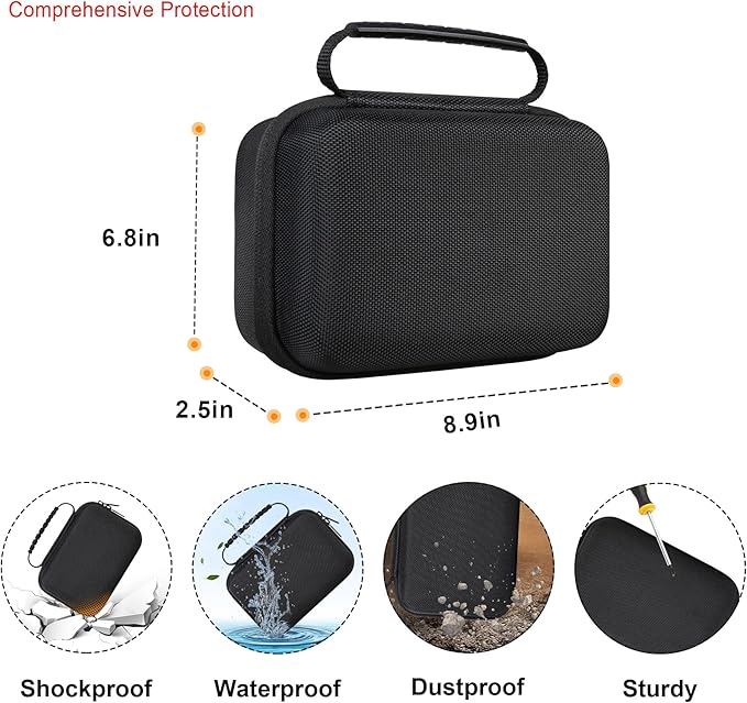 Elonbo Carrying Case for OMRON Evolv Bluetooth Wireless Upper Arm Blood Pressure Monitor, for OMRON Evolv BP7000 Portable One-Piece BP Monitor Storage Holder, Black