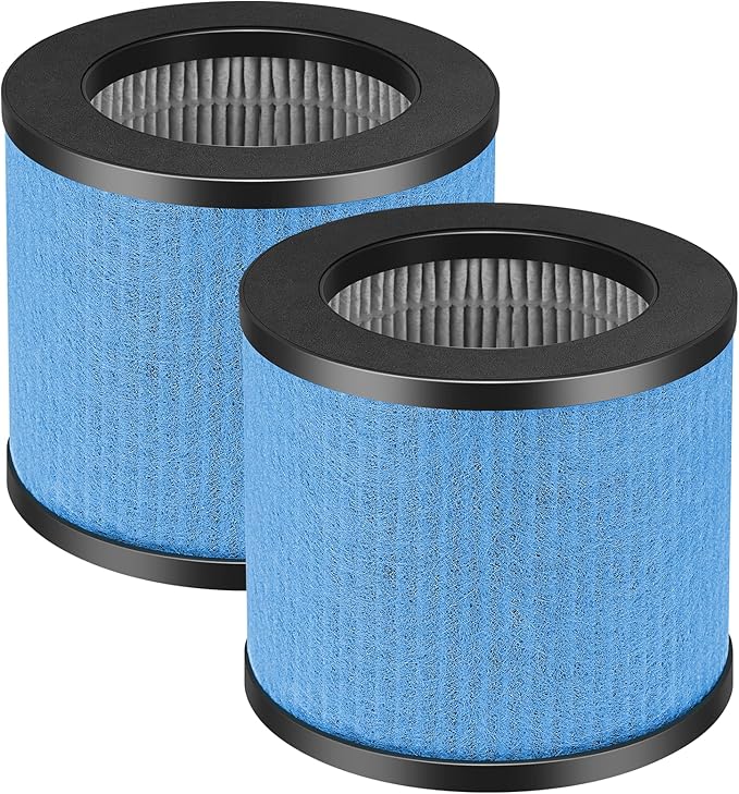 TPAP002 HEPA Filter Replacement for TOPPIN TPAP002 Air Purifier Comfy Air C1, 4-in-1 H13 True HEPA Air Purifier Filter for TOPPIN TPAP002, Compare to Part #TPFF002, 2 Pack