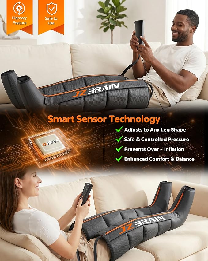 Sequential Air Compression Recovery System : Professional Full Leg Compression Boots for Circulation and Pain Relief - Sequential Device for Muscle Relaxation - for Athletes,Women,Men