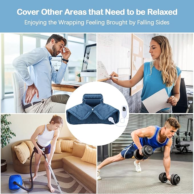 NIUONSIX Heating Pad for Neck Shoulders Back, Weighted Neck Shoulder Heating Pads for Daily Relax, Electric Heat Pad 6 Heat Settings 4 Auto-Off, Mothers Day Birthday Gifts for Mom Dad Women Men Wife