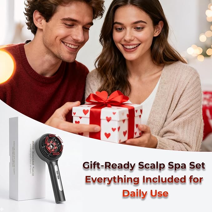 Electric Scalp Massager, 5 in 1 Refillable Oil Reservoir and Mist 3 Step At Home Scalp Spa Device, 3D Deep Kneading Massage, USB C Rechargeable Portable for Home and Travel
