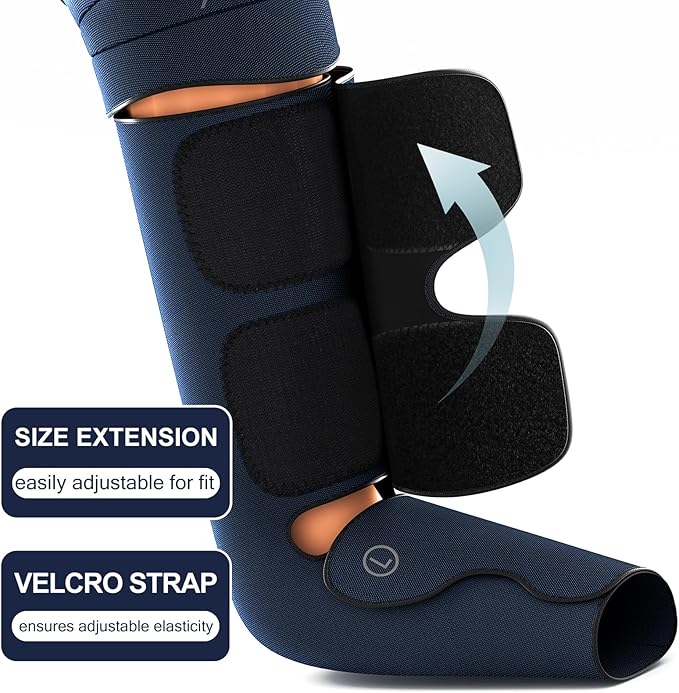 Air Compression Leg Massager with Heat for Foot, Calf, Knee & Thigh - Gifts for Christmas, Mother's Day, Father's Day - Leg Massage Boots for Women & Men - Relieves Muscle Tension and Pain