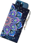 EMF Shield Sleeve for Cell Phone Reduce Signal Anti-EMP Pouch Against Radiation, EMF, 5G, RFID Blocking 4x8 Inch Mandala Phone Sleeve Bags