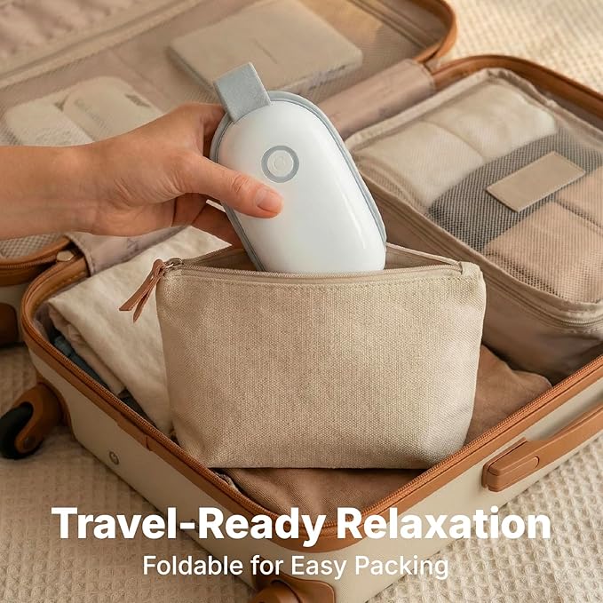 Eye Massager with Heat and Bluetooth, Dry Eye Therapy, Temple Massager, Heated Sleep Mask Blackout,Rechargeable Eye Warmer. Stress Relief Gifts for Women/Men Gamers Travel Essentials