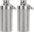 Keychain Pill Holder (2 Pack), Metal Small Pill Case, Waterproof Portable Travel Pill Box, Pill Container for Purse