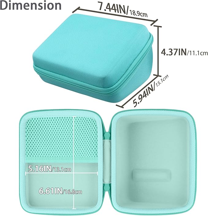 co2CREA Hard Case for Omron 3 Series Omron M2 Classic Upper Arm Blood Pressure Monitor BP7100 BP710N HEM-7120 Hem-7121 HEM-7124, Portable Travel Case Replacement, Mint Green