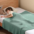 Guohaoi Knitted Weighted Blanket Kids (Haze Green 50"x60" 10lbs) No Beads Cooling Heavy Blanket, Home Decor Breathable Chunky Knit Throw Blanket for All-Season Use