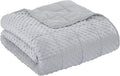 Weighted Blanket for Adults, Comfortable and Soft Throw Weighted Blanket with Premium Glass Beads for All Season 10 lbs 48"x72", Light Grey