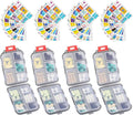 INVODA 7-Day Pill Organizer with Medicine Labels Travel Pill Case Compact, Portable Medication Organizer for Daily Use (3.7 x 2.4 x 1.18 Inches)