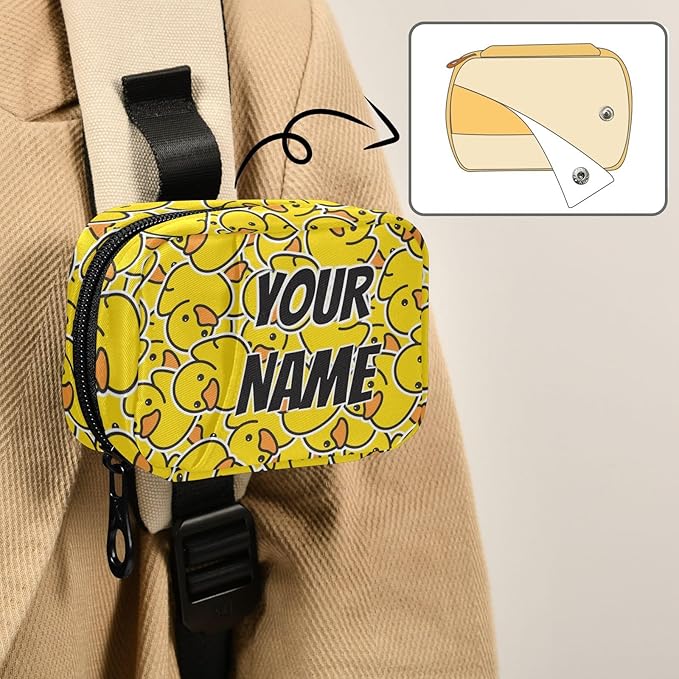 Daily Vitamin Medicine Organizer Little Yellow Duck Cute Travel Pill Organizer Daily Medicine Container Twill Pill Case Bag