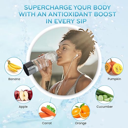 2026 Upgraded Premium Hydrogen Water Bottle Generator - 1700 PPB Glass Portable Hydrogen Water Machine with SPE/PEM Technology, Rechargeable Hydro Bottle, Hydrogen Water Ionizer, Hydro Water Bottle