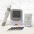 Blood Sugar Test Kit Includes Hemotouch Blood Glucose Meter, 1 Lancing Device, 10 Lancets, & 10 Test Strips, Diabetes Testing Kit for Blood Glucose Monitoring with strips Ejector.