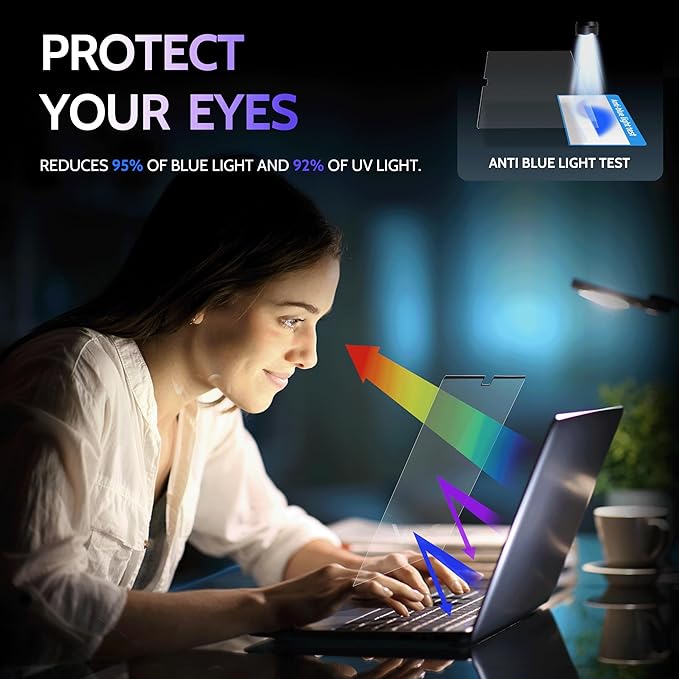 Magnetic Anti Blue Light Screen Protector for MacBook Pro 16 Inch (2021-2026, M1, M2, M3, M4, M5), Removable Glare Filter for 16.2" Mac Laptop Computer