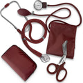 ASA TECHMED Nurse EMT Starter Pack Stethoscope, Blood Pressure Monitor and Trauma 7.5" EMT Shear Ideal Gift for Nurses, Medical Students, Firefighters, Police and Personal Use (Burgundy)
