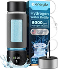 Hydrogen Water Bottle | 16.2 oz (480 ml) Hydrogen Water Generator | 6000 PPB Hydrogenator Machine | SPE/PEM Ionizer Generator (Black)
