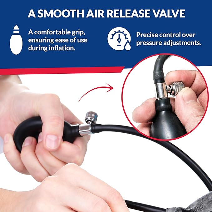 Dixie EMS Deluxe Aneroid Sphygmomanometer Blood Pressure D-Ring Cuff - Black