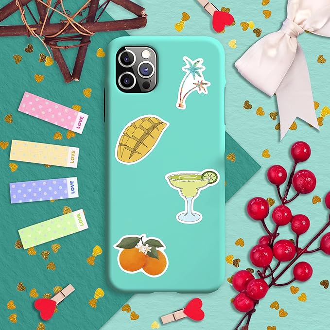 BulbaCraft Tropical Stickers, Beach Stickers for Water Bottle - Tropical Party suppliess & Decorations, Waterproof Vinyl Hawaiian Decals, Aloha Decals, Gifts for Women & Men