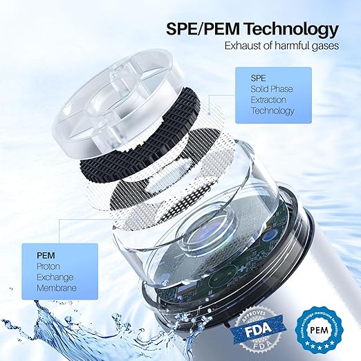 Hydrogen Water Bottle, 3Min 2200PPB Rapid Hydrogen Water Generator -SPE PEM Tech, 14OZ Portable Hydro Water Machine, Health Care Gifts for Husband, Wife, Family, Friends, Travel