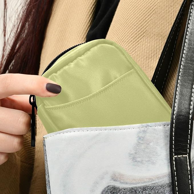 Naanle Pill Box 7 Day Case Travel Organizer Bag with Zipper Portable Compact Size for Vitamin Supplement Holder, Solid Color Chartreuse Yellow, 4.6 x 3.14 x 1.88 Inch, 0.12 kilograms, 1.0 Count