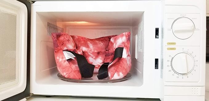 Heating Pad with Removable Pockets. Washable Cover. Microwave Heat Therapy for Back, Neck, Shoulders, Cramps. Pain and Stress Relief. Reusable Heated Wrap Corn Filled. (Sunset)