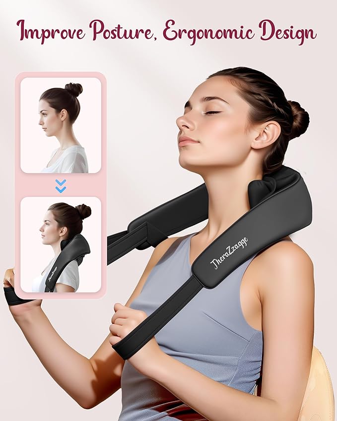 Cordless Neck Massager with Heat [2026 Upgraded] - Neck Shoulder Massager for Pain Relief Deep Tissue, 6D Deep Kneading Shiatsu Back Massage, FSA Eligible HSA Store Eligible