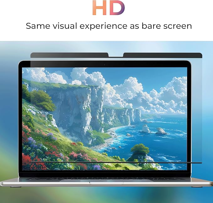 Panclincy Magnetic Privacy Screen Protector Compatible with Macbook Pro 13 Inch (2016-2022, M1, M2) / Macbook Air 13 in (2018-2021, M1), Removable Matte Anti Blue Light & Glare Protector Private Security Filter for 13inch Mac Laptop Shield