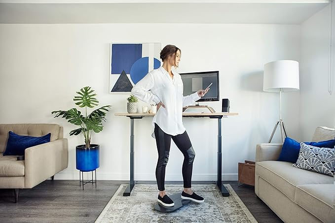 ALLEYOOP WOOD ROCKER BOARD • Unique 360° Omni-directional Rocking Movement • Ergonomically Engineered For Stability At Your Standing Desk, Medium, Maple