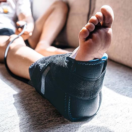 Koprez Foot CryoPump | Reusable Foot Ice Pack Wrap for Ankle, Heel, and Achilles Tendon Pain Relief | Universal Fit with Adjustable Compression Pump | Foot Ice Wrap for Athletes and Active Individuals
