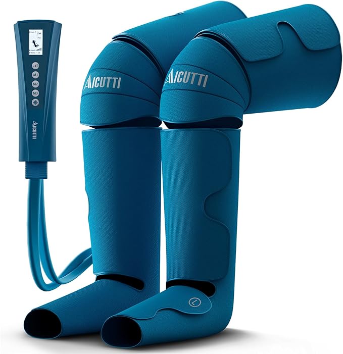 Professional Air Compression Leg Massager with Heat - Mothers Day Gifts for Mom, Wife, Women, Fathers Day for Dad, Husband, Men from Daughter or Son - Pain Relief for Foot, Calf, Knee & Thigh