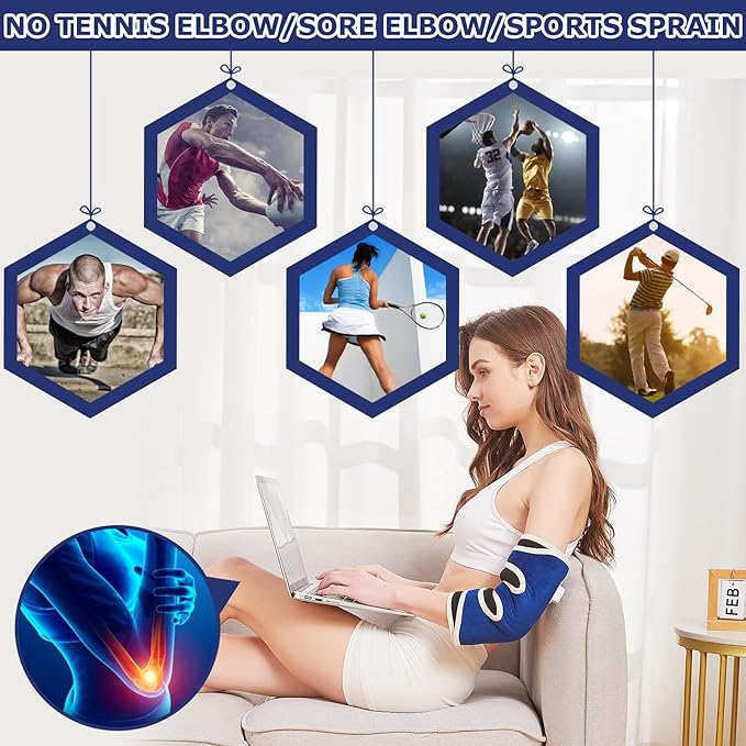 CAMECO 1 Pack Heated Elbow Brace for Tendonitis and Tennis Elbow, Arm Heating Pad Wrap for Arthritis Bursitis, Joint Pain Relief, Heating Pad for Forearm, 86℉ - 158℉, 10-90min Auto-Off