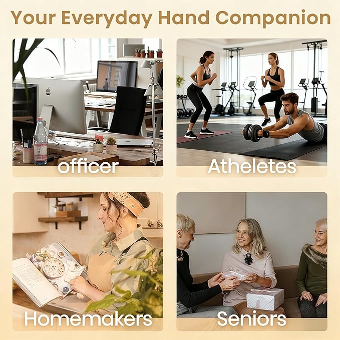 cotsoco Hand Massager with Heat and Compression for Arthritis and Carpal Tunnel, Birthday Gifts for Women Mom Men,White, Gift for Birthday (Coloured Ribbon & Gift Box)