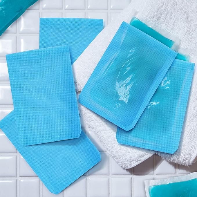 Tatuo 50 Pcs Disposable Hot Cold Pack Sleeves Non Woven Disposable Ice Pack Sleeve Protective Cover for Hot and Cold Bags (6 x 9 Inch)