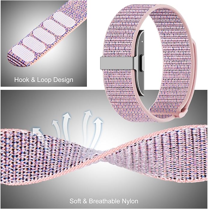 Nylon Loop Sport Replacement Bands Compatible with Hume Health Band, Soft Breathable Adjustable Wrist Band for Hume Band Replacement Strap Wristband for Fitness Tracker Women Men