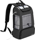CURMIO Portable Oxygen Concentrators Backpack, POC Travel Carrying Bag with Mesh Panels for Breathability, Compatible for Inogen, Oxygo, Caire Units, Black, Bag Only