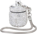 Pill Keychain Container Waterproof Portable Small Pill Box Case Ring Holder for Jewelry Keychain Medicine Holder Bling Medicine Organizer for Vitamin Supplement(Silver)