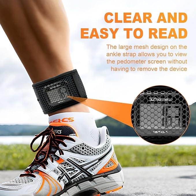 Ankle Straps for Fitness Trackers, Soft Adjustment Pedometer Ankle Band Compatible with Fitbit, Breathable Mesh Sports Ankle Strap for Men and Women