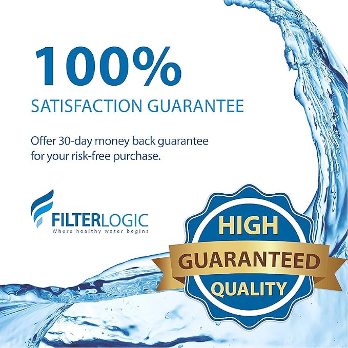 Filterlogic RV & Marine Inline Water Filter for Boats, RVs, NSF Certified, Campers, Gardening, Planting, Trailer or Motor Home KDF Filter, Pack of 2