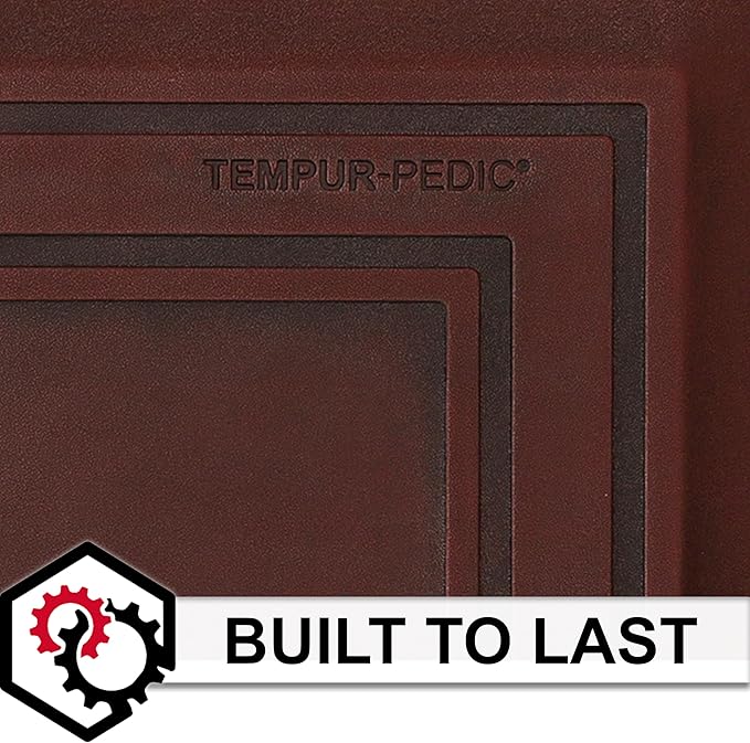 Tempur-Pedic Ultra Comfort Anti-Fatigue Frame Merlot 1' 8" x 3' 6" Kitchen Floor Mat Cushioned Ergonomic Standing Desk Mat Waterproof Non-Skid Foam